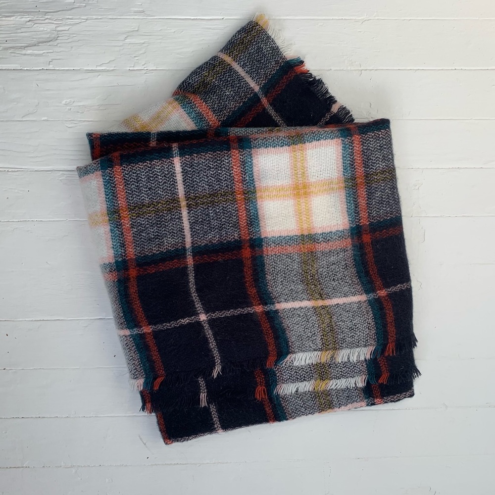 Large Plaid Square Scarf